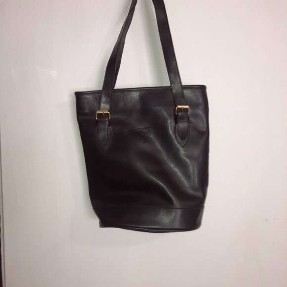 Vintage Guess Black Bucket Tote Shoulder Bag Purse - Picture 11 of 11